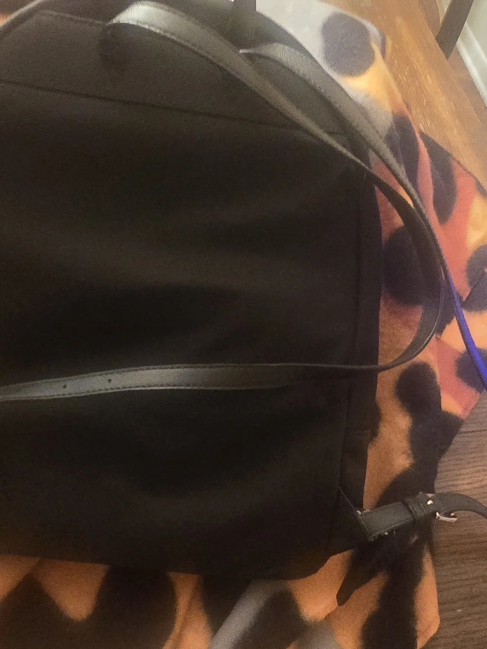 Michael Kors Black Backpack with Gold Hardware